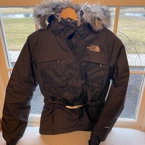 The North Face women’s ski coat, worn twice.